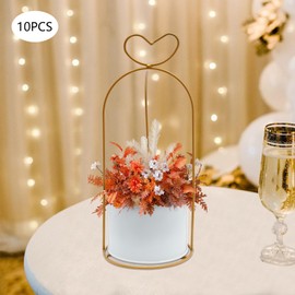 10 Pcs Gold Flower Vase for Centerpieces Wedding, Wedding Centerpieces for Tables, Flower Holder Centerpiece, Elegant Vase for Weddings Party Decoration