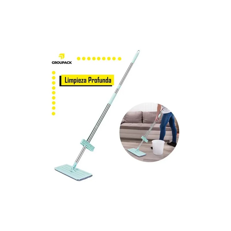 Trapeador Microfibra Fregona Plana Limpieza Total Mop
