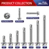 SG TZH (131Pcs)#8 x 1-1/2" Sheet Metal Screws 410 Stainless