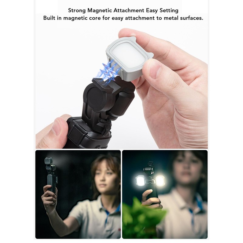 Magnetic Fill Light for OSMO Pocket 3, Video Light with