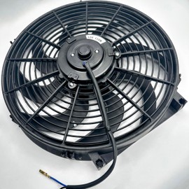 American Volt 14-15" Inch Upgraded 130W Motor Electric 12 Volt Engine Radiator Cooling Fan Reversible Air Puller Pusher High Performance CFM Automotive Car Truck