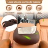 Car Tissue Holder,Silicone Tissue Box Cover with Adjustable Strap,Car Tissue