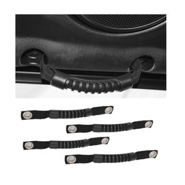 Beside_Auto Ultimativer Auto-Rücksitz-Haltegriff mit Loch, Schwarz, 4 Stück