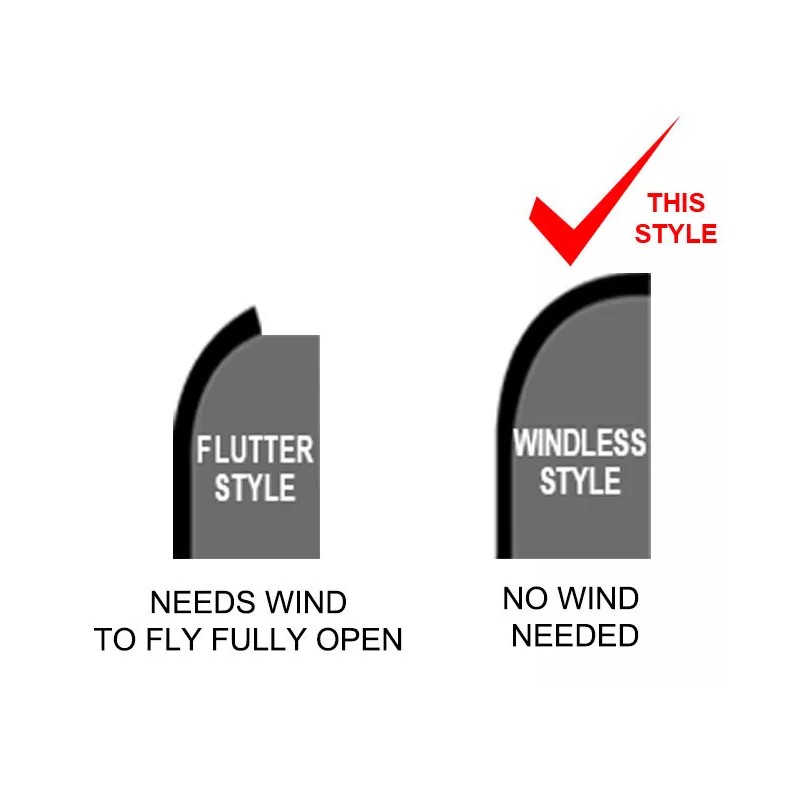 BARBER SHOP WALK INS WELCOME Windless Swooper Flag 2x11.5 ft