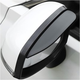 Osilly - 2 protectores para espejo retrovisor de coche, espejo lateral automático, cubierta de cejas de lluvia, PVC impermeable, accesorios exteriores para la mayoría de automóviles, camiones, SUV (negro)