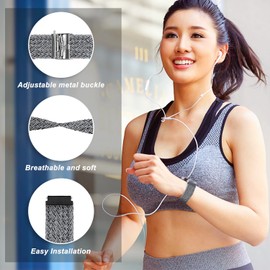 Niboow 20mm Strap for Garmin Venu Sq 2/Venu Sq 2 Music/Venu Sq/Venu Sq Music/Venu 2 Plus, Elastic Nylon Braided Watch Bands for Garmin Vivoactive 5/Vivoactive 3 Music/Forerunner 245-Grey