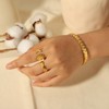 Shell Starfish Ring for Women Adjustable Boho Seashell Ring Gold