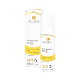 AESTHETICO fruit booster plus C, 50 ml, intensive anti-ageing night care, fruit acid cream with glycolic acid and pure vitamin C, for mature skin, improves skin structure and reduces wrinkles