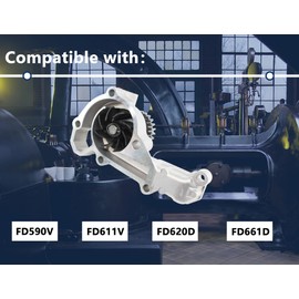 Aumzong 49044-2066 Water Pump with Gasket compatible with Kawasaki FD590V FD611V FD620D FD661D 2500 2510 2520 3000 3010 3020 4000 4010