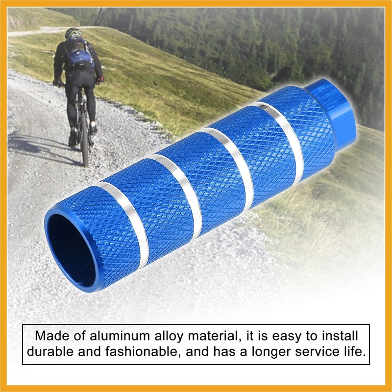 Partuto 4pcs BMX MTB Bike Rear Foot Pegs Footrests Blue