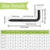 UFURMATE Screw in Hooks, 120Pcs 5 Sizes L Shaped Hooks