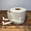 3D Printed Sitting Figure Toilet Paper Holder - Decorative No-Drill