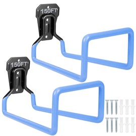 PeoMev 2PCS Hose Hanger Wall Mount - Metal Garden Hose Storage Water Hose Holders for Outside Heavy Duty Hose Reel for Water Hose