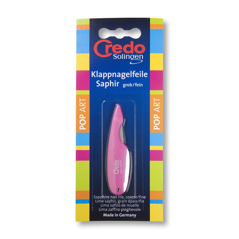 CREDO Saphir Pop Art Folding Nail File Coarse/Fine Chrome-Plated File