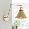 GEPOW Gold Wall Sconce Lighting, Plug in or Hardwired Swing