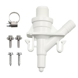 KPALAG RV Toilet Water Valve Kit Compatible with Dometic 300 301 310 311 320 321 Gravity Flush Toilet, RV Toilet Fill Valve, Anti-Freeze Cracking RV Toilet Flush Valve Kit Replace# 385311641 White