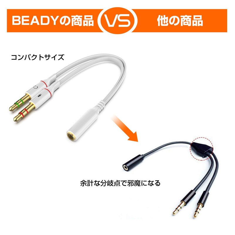 Audio Distribution Cable, BEADY Stereo Mini Plug Jack Converter Cable