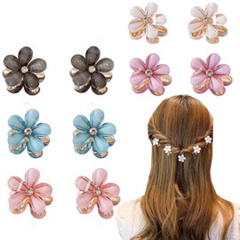 HUIKKJP Hair Clips, Mini Bangs Clips, Cute, Hair Ornament, Rapunzel Style, For Adults, Kids, Weddings, Parties, Hair Clips, (Set of 10)