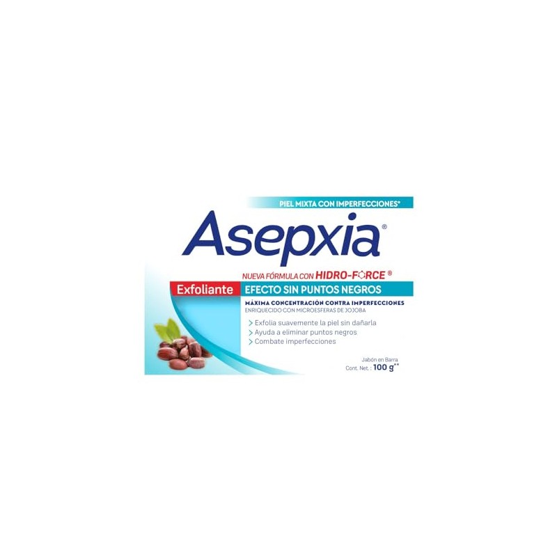 ASEPXIA Exfoliante Jabn en Barra, Efecto sin puntos negros, Combate