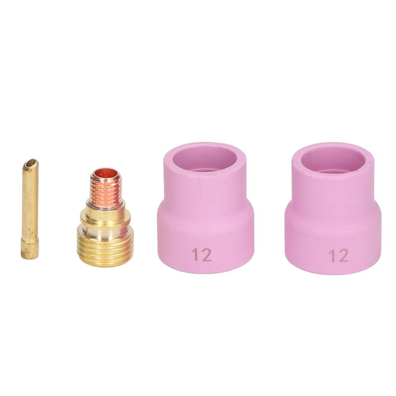 4Pcs TIG Welding Accessory Set Ceramic Nozzle 2.4mm Gas Lens