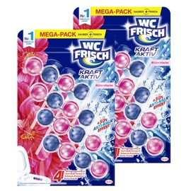 WC FRISCH Kraft Aktiv Duftspüler Blüten-Frische (2 x 200 g) 400 g, WC Reiniger für Reinigung bei jeder Spülung, Duftsteine für langanhaltend frischen Duft, + 50% Anti-Kalk Effekt*