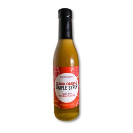 Blood Orange Simple Syrup, 12.7 oz. For use in Cocktails, Coffee, and Cooking