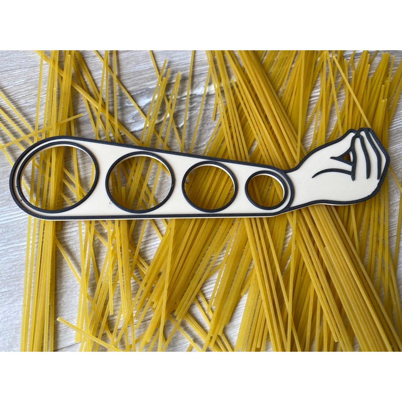 Italian Hand Gesture Spaghetti Portion/Measure Tool - Accurate Pasta Serving
