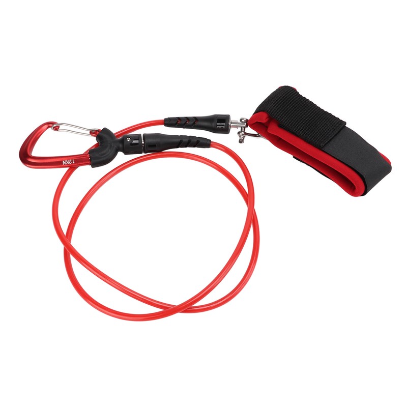 Freediving Lanyard Leash Diving Safety Rope Cable with Wristband Carabiner