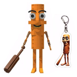 Rbleote Tung Tung Tung Sahur Building Blocks Tralalero Tralala Figure Italian Brainrot Animals Building Toy Set Kinder Bauklötze Collectible Figure, für Sammlung Dekoration (mit Schlüsselanhänger)