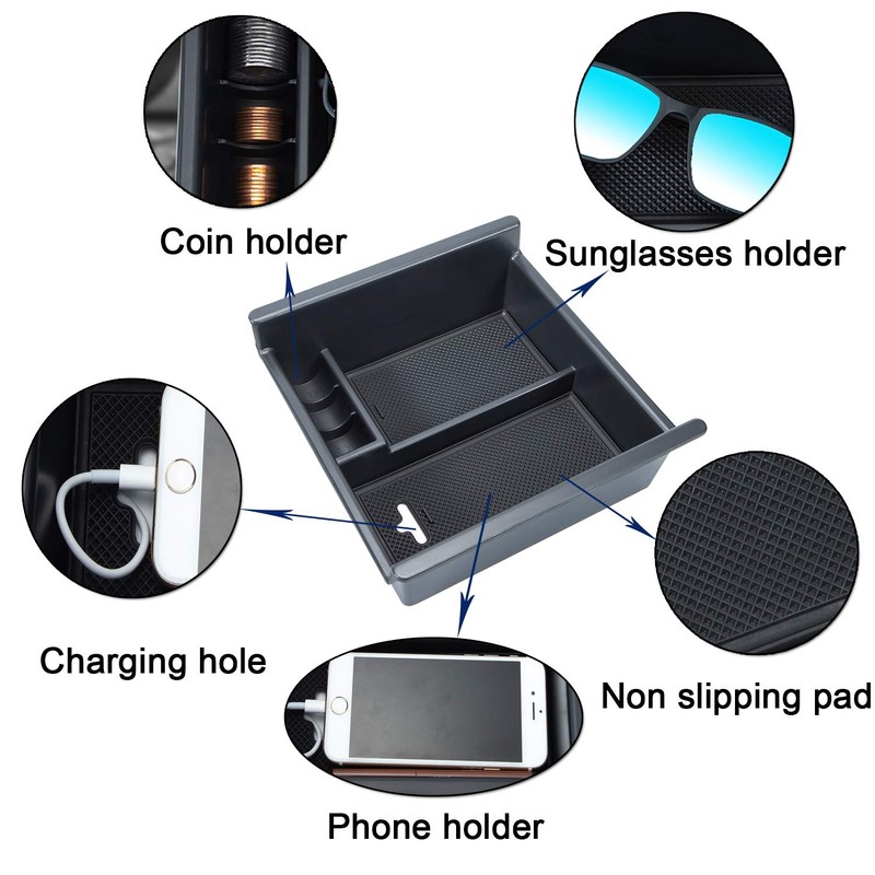 JKCOVER Center Console Organizer Tray Compatible with Toyota 4Runner 2010-2021