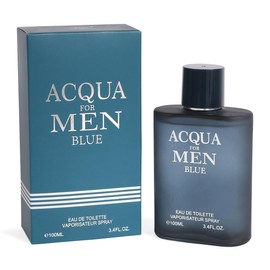 EBC PERFUME Acqua For Men Blue Spray Cologne - Eau De Toilette for Men - 3.4 fl.oz