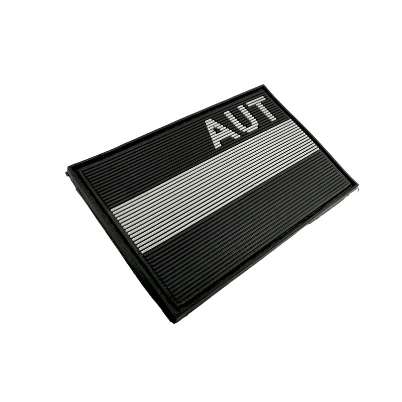 Austria AUT Suppressed Flag Airsoft PVC Velcro Patch (Black)