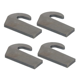 HECASA Weld-On Mounting Brackets Bucket Hook for Pin Type Over Bucket Loader Pallet Forks 4pcs Steel