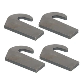 HECASA Weld-On Mounting Brackets Bucket Hook for Pin Type Over Bucket Loader Pallet Forks 4pcs Steel