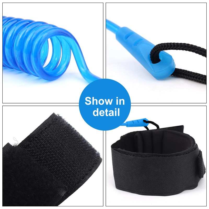 FLOWERUN Surf Leash 5 mm for SUP, Foot Strap for