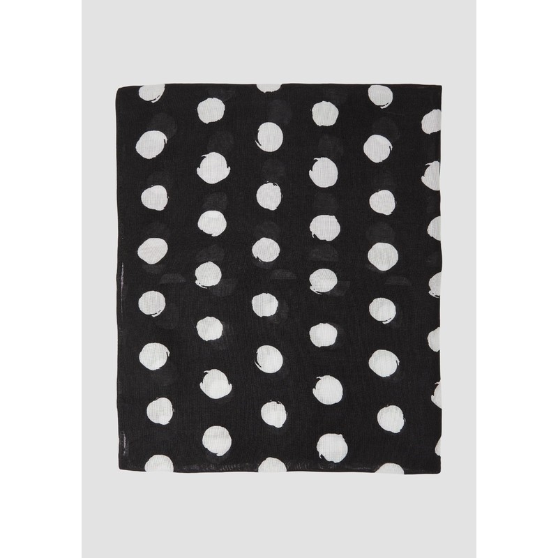 s.Oliver Loop-Schal aus Viskose mit Artwork schwarz ONESIZE