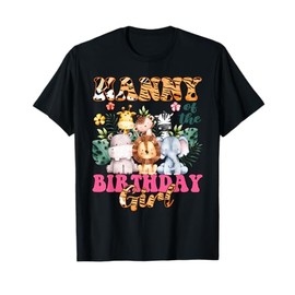 Nanny Of The Birthday Girl Zoo Theme Animal Party Safari T-Shirt