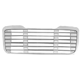 Mytee Products Heavy Duty Chrome Bumper Cover Grille w/o Bug Screen Compatible w/Freightliner M2 Business Class 100, 106, 112 2002-2022 - Upper Radiator Hood Grill Replaces A1714787001, A1714104001