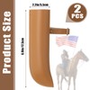 Woanger 2 Pcs Leather Flag Carrier with Stirrup Leathers Horse