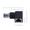 Duttek Adaptador Ethernet de 90 grados, adaptador extensor Ethernet RJ45