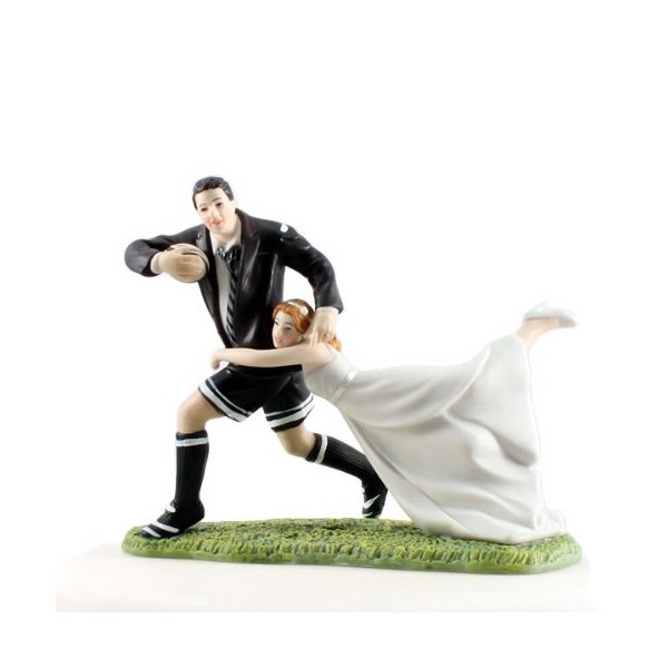 Weddingstar A Love Match Rugby Couple Figurine