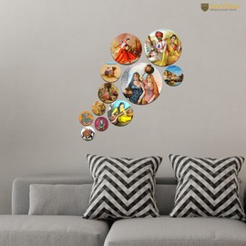 Artvibes Decorative MDF Wooden Wall Hanging Decoration Item For Home | Office | Gift | Wall Decor Hanging Item | Wall Art | Living Room | Bedroom | Stylish Modern Artwork (WPS_132N) Pack of 11 Pieces