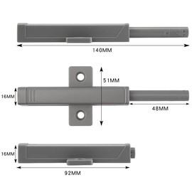SANTUO 4 Pack Push to Open Door Catches, Heavy Duty Magnetic Door Catch with Soft Close Dampers, Push Latch for Kitchen Cabinets, Wardrobe, and Closet Doors, Magnetic Push to Open Latch