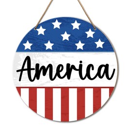 America Patriotic Decor for Front Door, 4th of July Decoration for Front Door, Memorial Day Decoration for Home Office