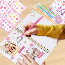 DIY Journal Kit for Tween & Teen Girls, Stationery Set, Scrapbook & Diary Supplies Set, Journaling Art Crafts Kit, Ideal Gifts for 8 9 10 11 12 13 14 Year Old Girl
