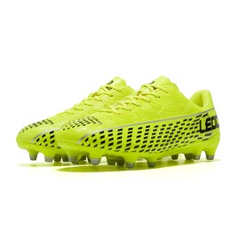 LEOCI Soccer Cleats for Women's and Men's Outdoor Unisex Football Shoes Firm Rugby Boots