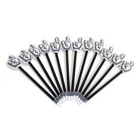 Sports Fan Foam Finger Pens, 12 Pack for Birthday Party Supplies Decorations Favors Office Gift #1 Basketball Baseball Football Soccer Team Building Pointer Finger Plush Superbowl