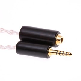 KTKTLCKX 1 Meter Wooden Shell 4.4mm Male to 4.4mm Female Balanced Audio Adapter Headphone Extension Cable 4 Cores 6N OCC Silver Plated Cable for Sony NW-WM1Z 1A MDR-Z1R TA-ZH1ES PHA-2