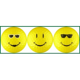 EnjoyLife Inc Yellow Happy Face Variety Golf Ball Gift Set