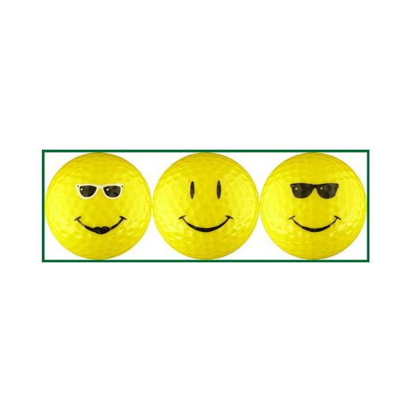 EnjoyLife Inc Yellow Happy Face Variety Golf Ball Gift Set